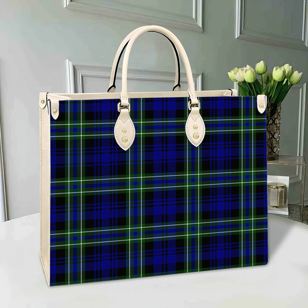Clan Arbuthnot Modern Tartan Leather Bag OO55 Clan Arbuthnot Tartan Today   