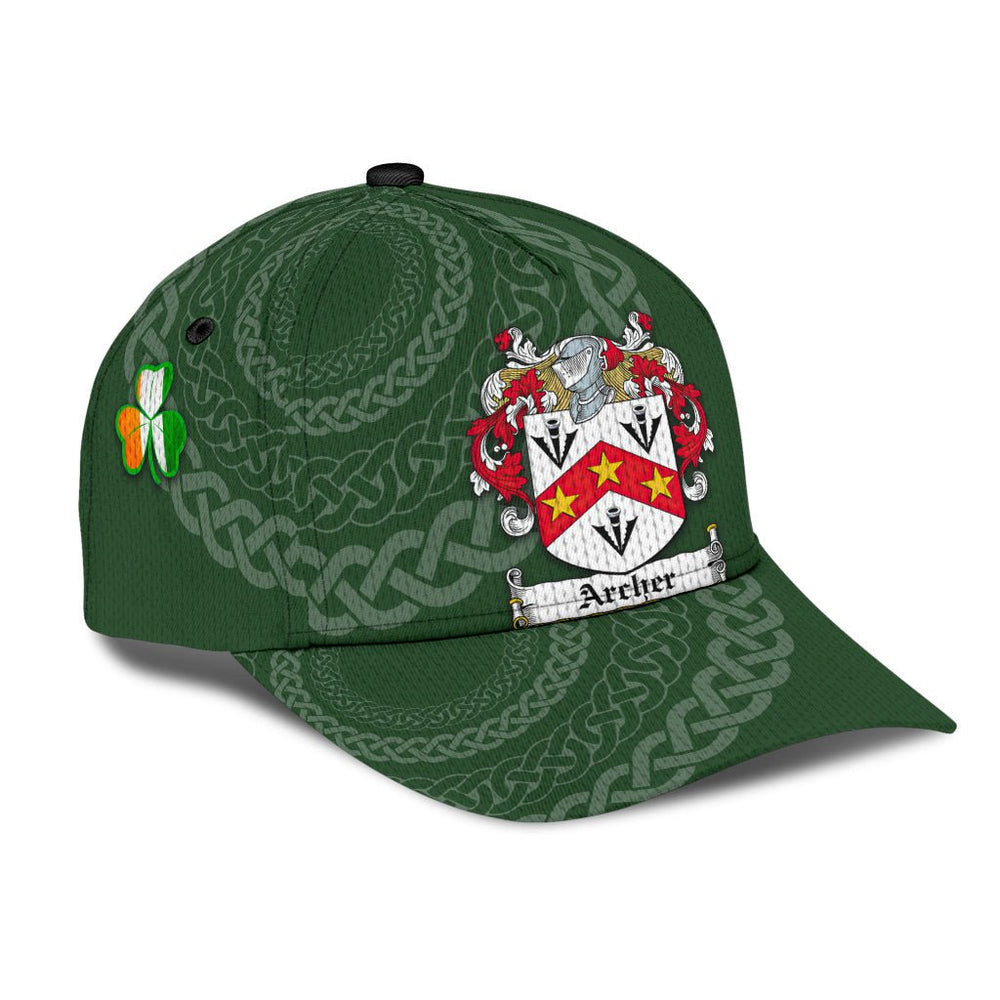 Clan Archer Coat Of Arms - Irish Family Crest St Patrick's Day Classic CapTX96 Classic Cap - Archer Coat Of Arms St Patrick's Day Classic Cap Irish Cap   