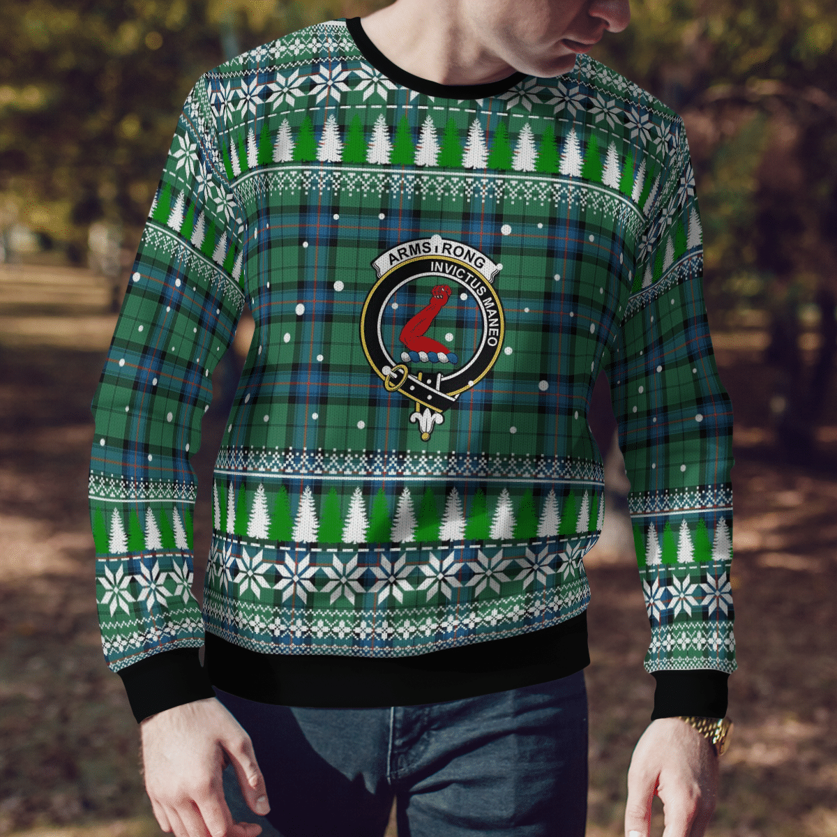 Clan Armstrong Ancient Crest Tartan Christmas Ugly Sweater XY94 Armstrong Ancient Crest Tartan Tartan Ugly Sweater   