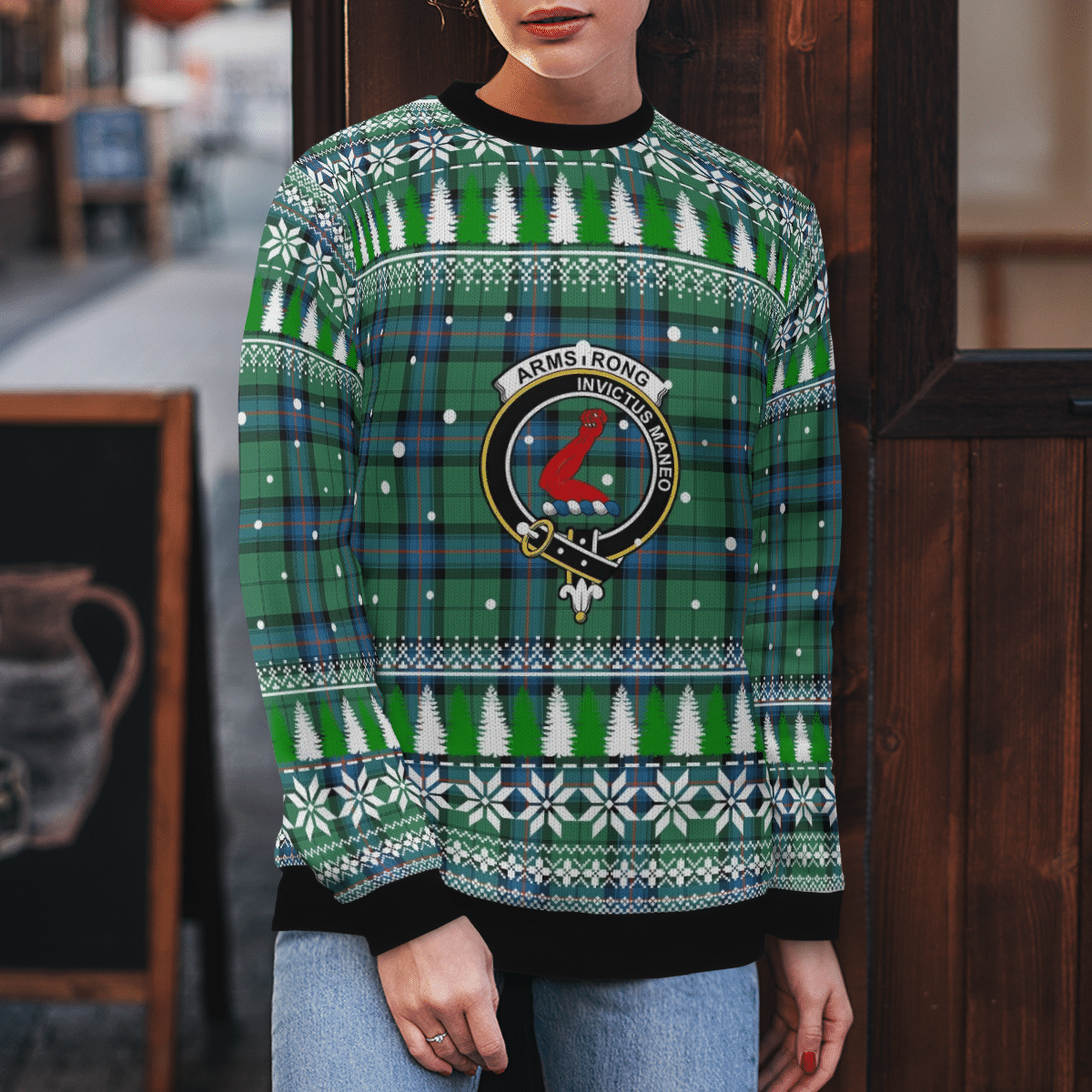 Clan Armstrong Ancient Crest Tartan Christmas Ugly Sweater XY94 Armstrong Ancient Crest Tartan Tartan Ugly Sweater   
