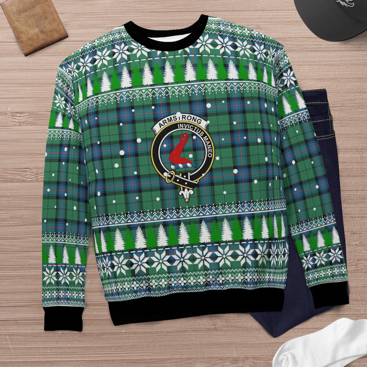 Clan Armstrong Ancient Crest Tartan Christmas Ugly Sweater XY94 Armstrong Ancient Crest Tartan Tartan Ugly Sweater   
