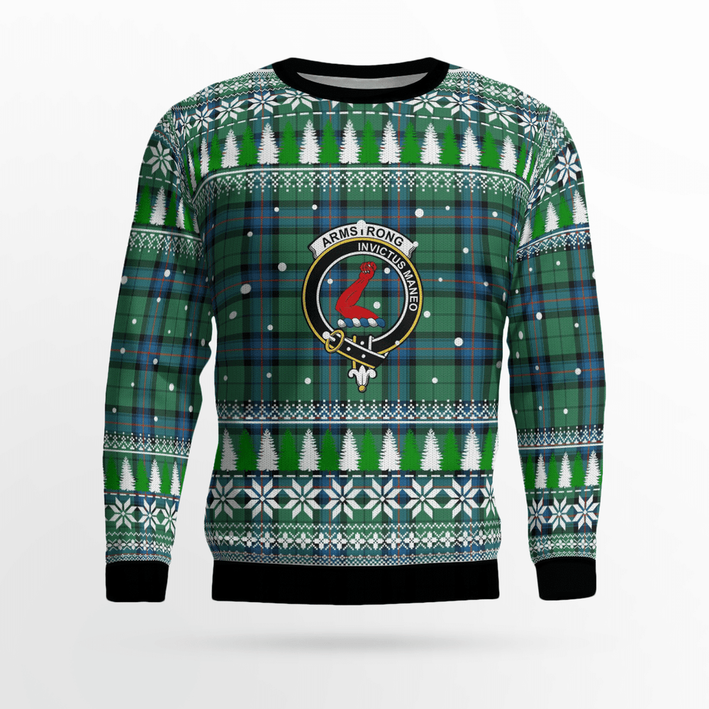 Clan Armstrong Ancient Crest Tartan Christmas Ugly Sweater XY94 Armstrong Ancient Crest Tartan Tartan Ugly Sweater   