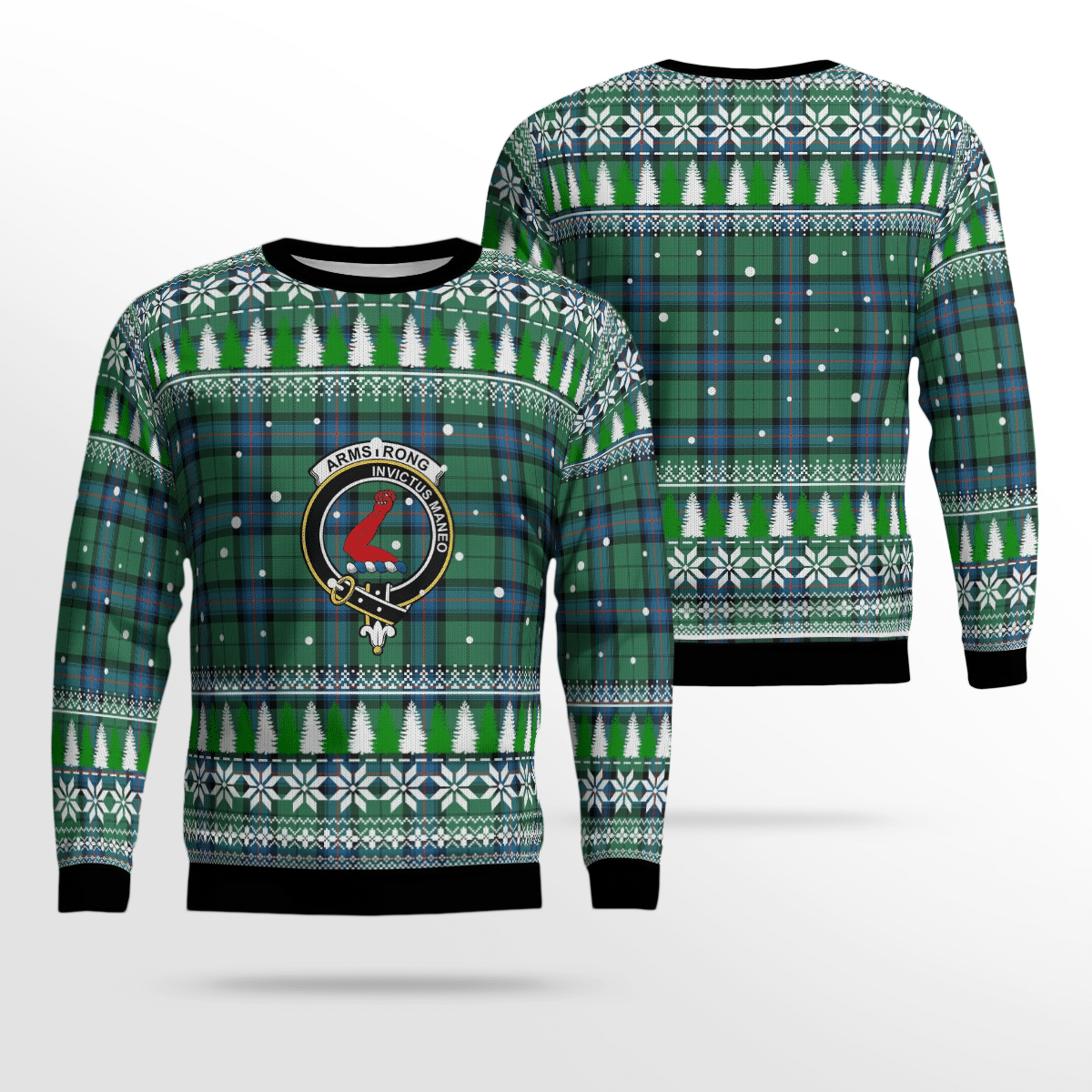 Clan Armstrong Ancient Crest Tartan Christmas Ugly Sweater XY94 Armstrong Ancient Crest Tartan Tartan Ugly Sweater   