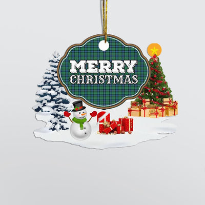 Clan Armstrong Ancient "Merry Christmas" Tartan Acrylic Ornament TE80
