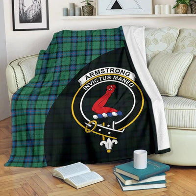 Clan Armstrong Ancient Tartan Crest Blanket Wave Style CG16