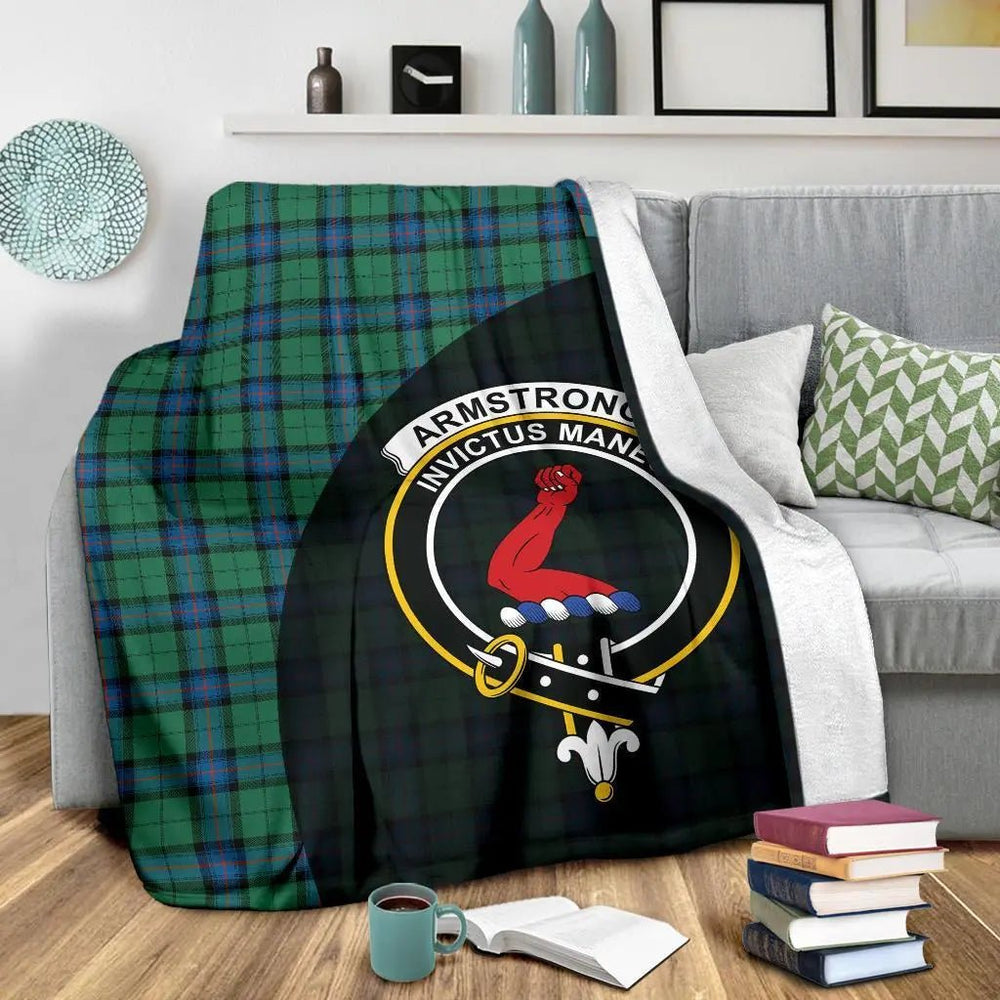 Clan Armstrong Ancient Tartan Crest Blanket Wave Style CG16 Clan Armstrong Tartan Today   