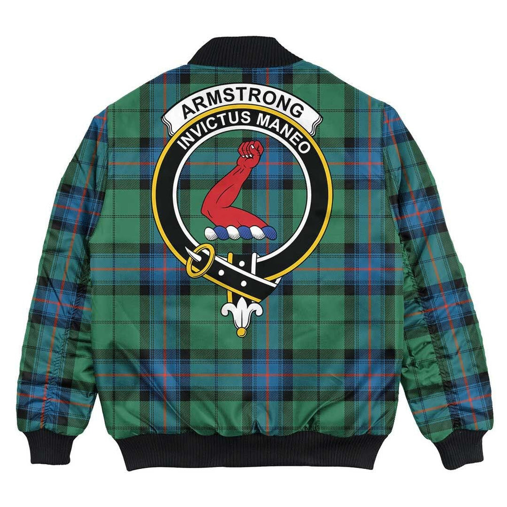 Clan Armstrong Ancient Tartan Crest Bomber Jacket EP28 Armstrong Ancient Tartan Tartan Bomber Jacket   