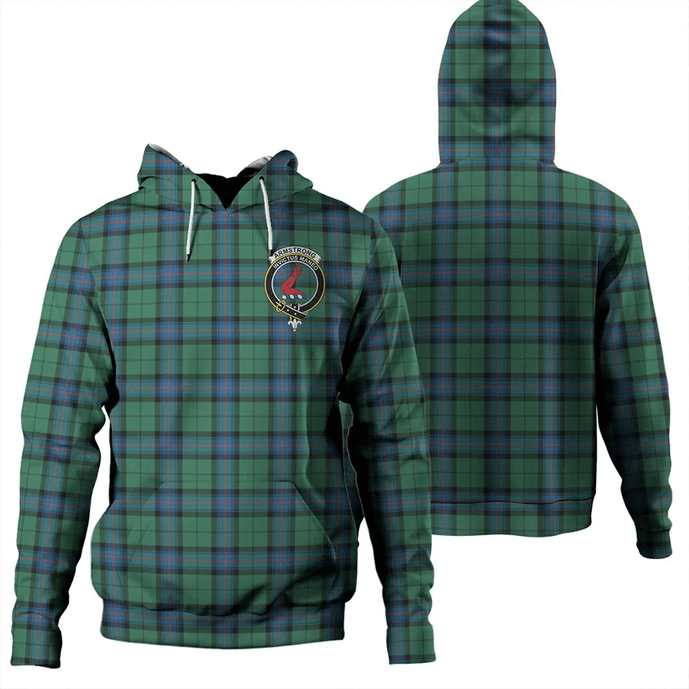 Clan Armstrong Ancient Tartan Hoodie Crest KCBOUMPR-1 Armstrong Ancient Tartan Hoodies   