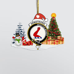 Clan Armstrong Crest Tartan Acrylic Christmas Ornament EW80 Armstrong Tartan Tartan Christmas   