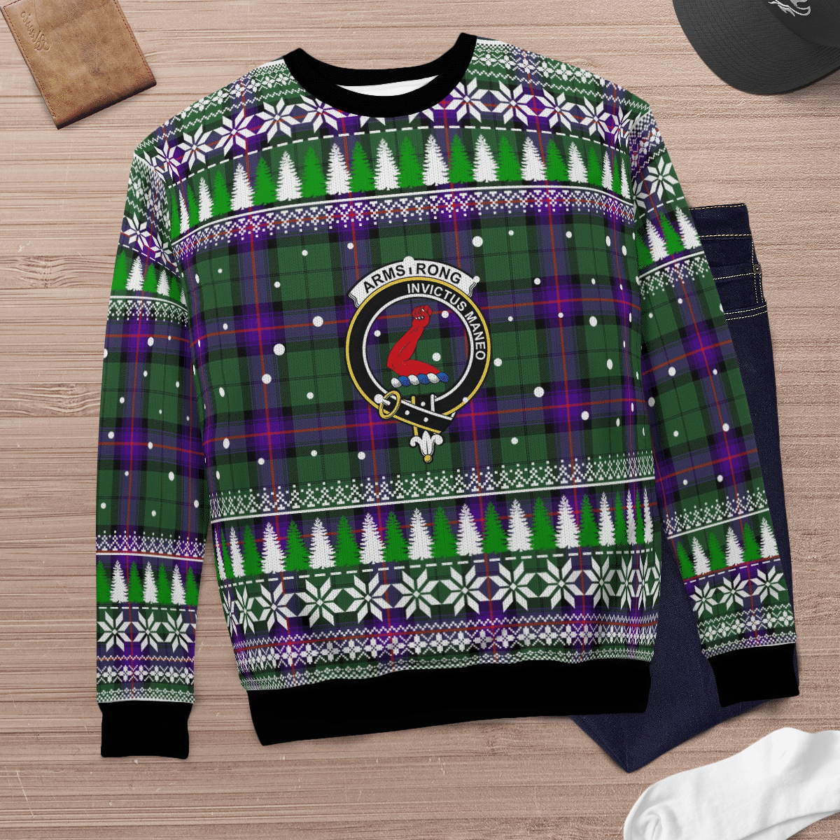 Clan Armstrong Modern Crest Tartan Christmas Ugly Sweater YE56 Armstrong Modern Crest Tartan Tartan Ugly Sweater   