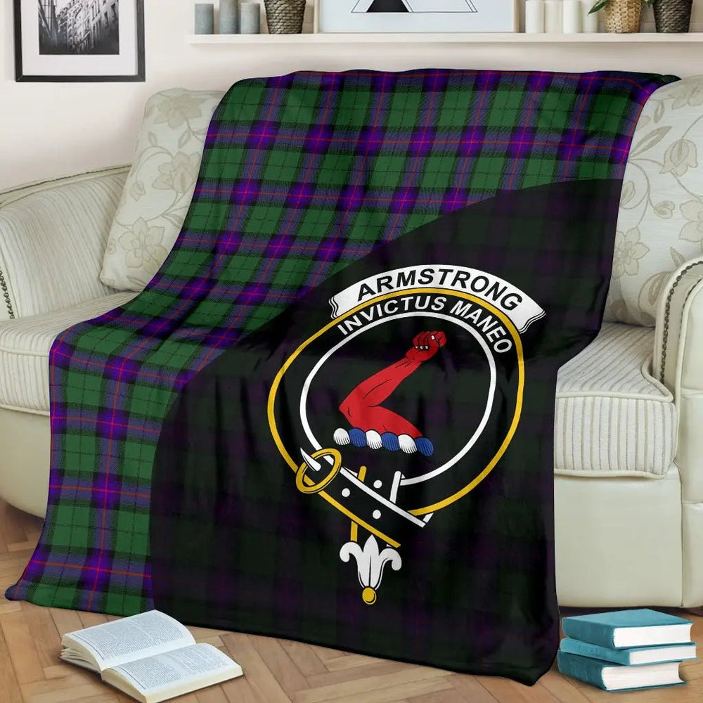 Clan Armstrong Modern Tartan Crest Blanket 3 Sizes VJ56 Clan Armstrong Tartan Today   