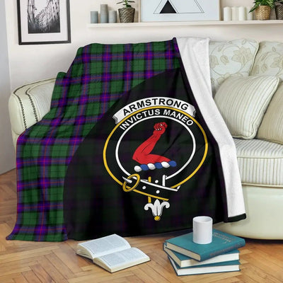 Clan Armstrong Modern Tartan Crest Blanket Wave Style QH43
