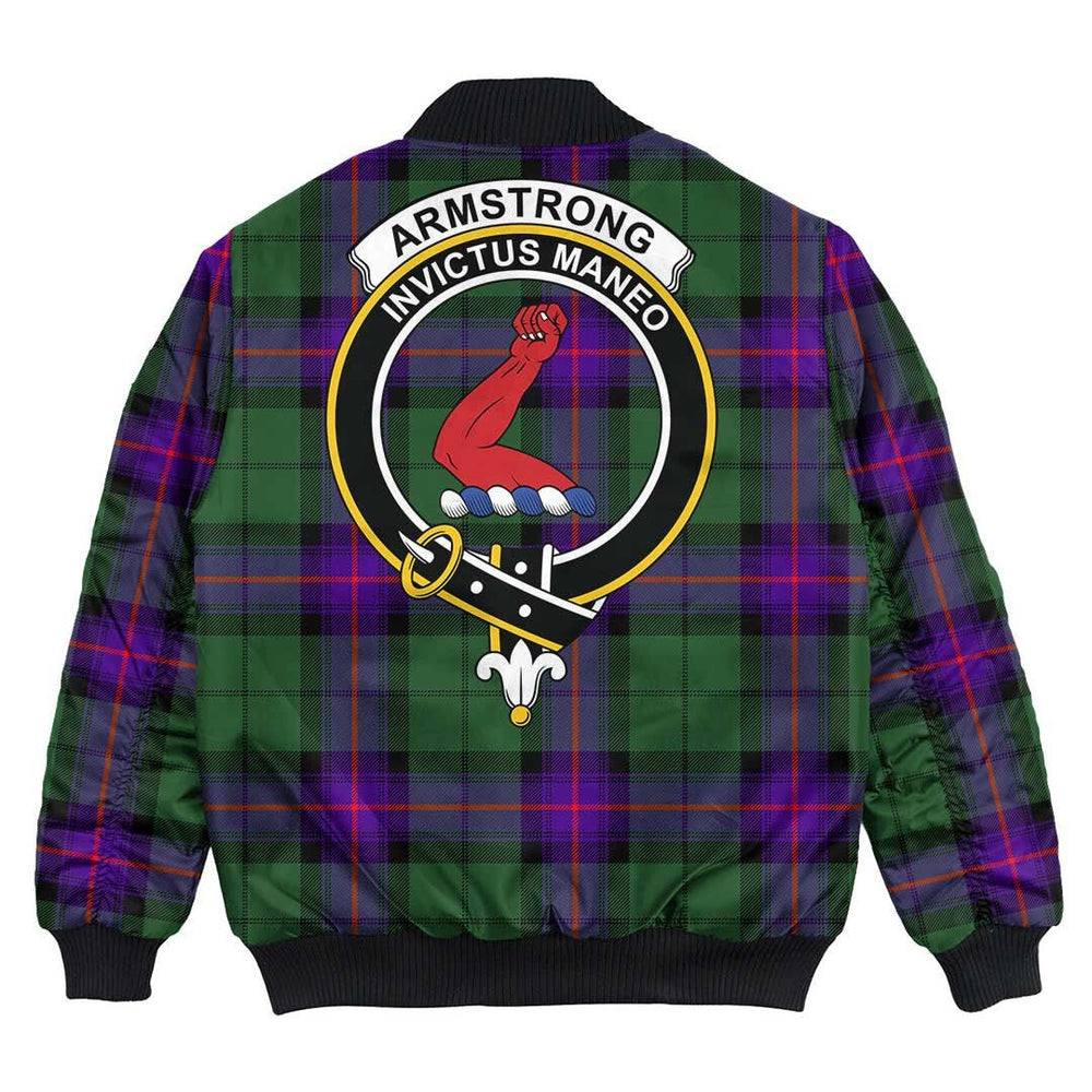 Clan Armstrong Modern Tartan Crest Bomber Jacket AZ32 Armstrong Modern Tartan Tartan Bomber Jacket   