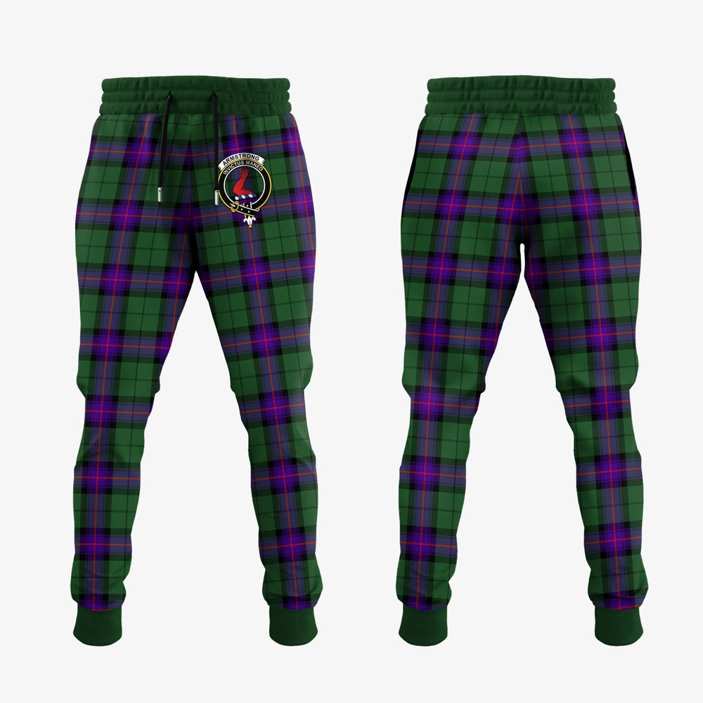 Clan Armstrong Modern Tartan Crest Jogger Sweatpants EK50 Clan Armstrong Tartan Today   
