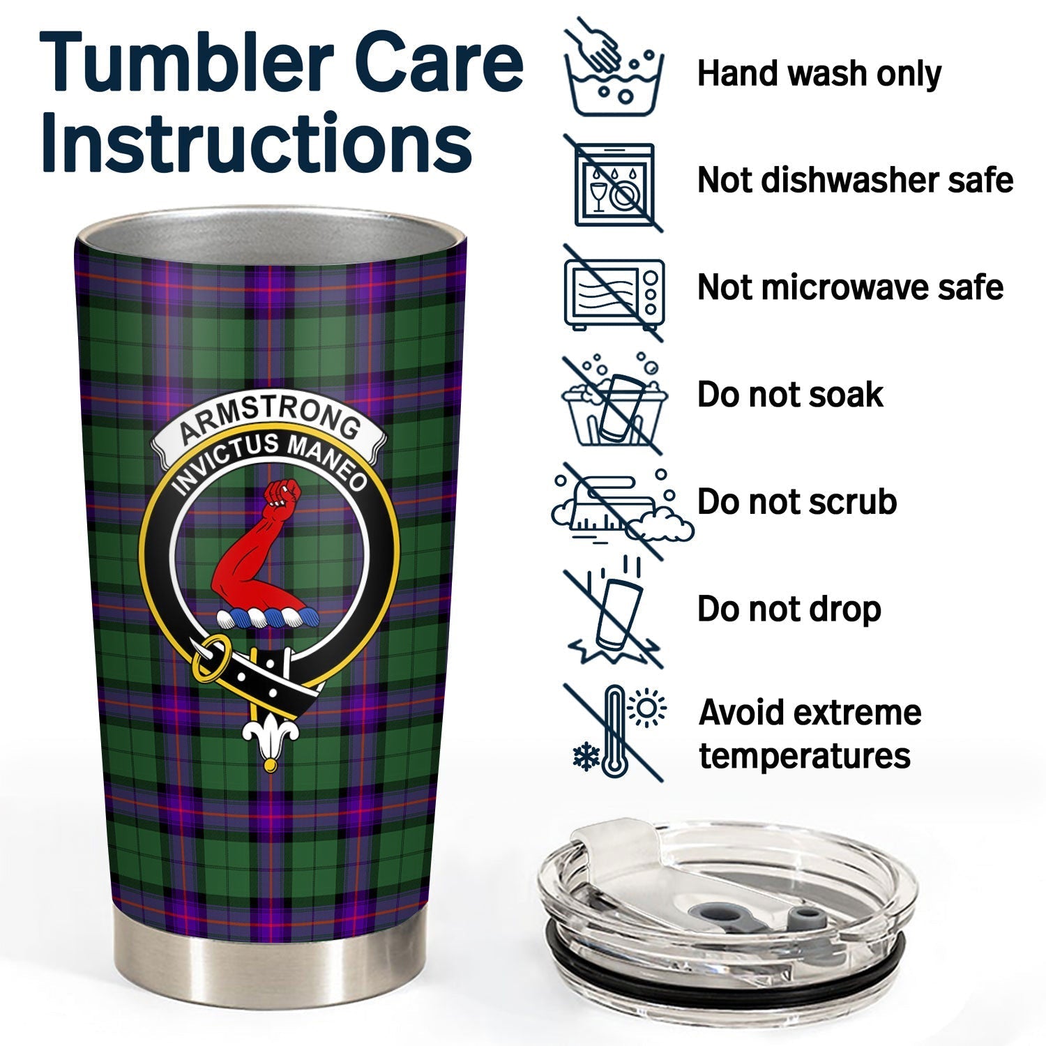 Clan Armstrong Modern Tartan Crest Tumbler RL66 Clan Armstrong Tartan Today   