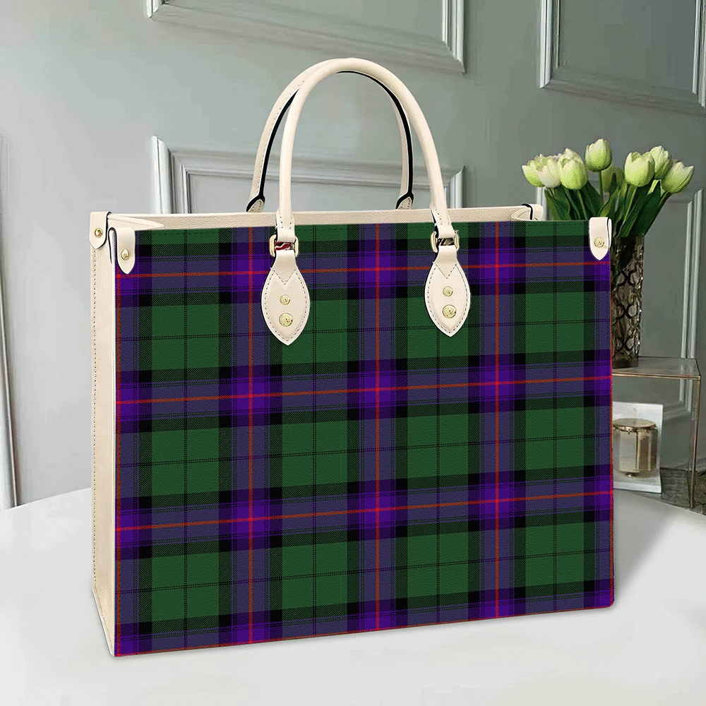 Clan Armstrong Modern Tartan Leather Bag GY90 Clan Armstrong Tartan Today   
