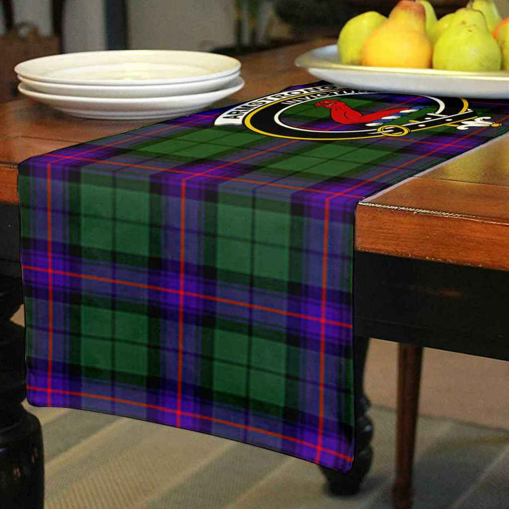 Clan Armstrong Tartan Crest Table Runner Cotton PX32 Armstrong Tartan Tartan Table Runner   
