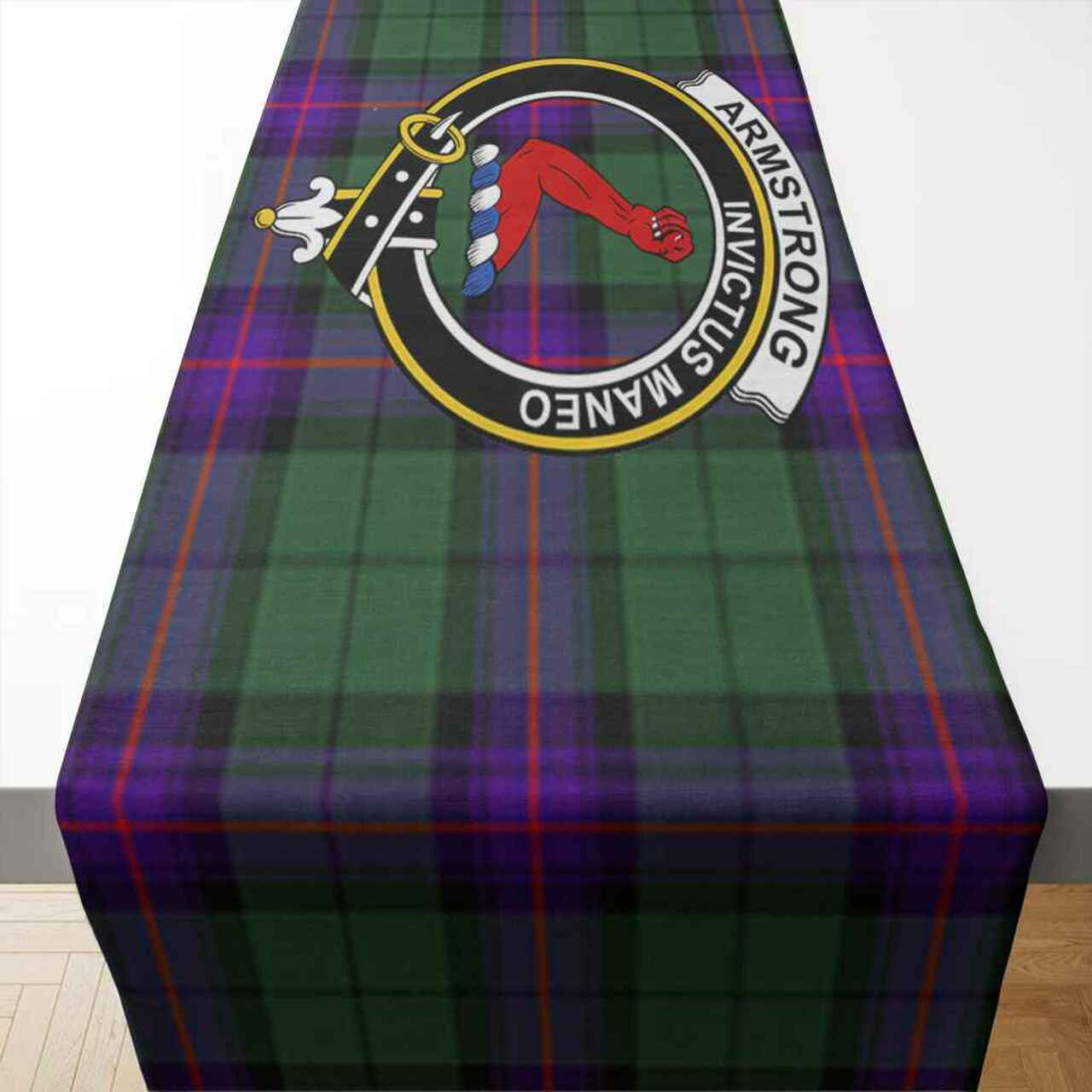 Clan Armstrong Tartan Crest Table Runner Cotton PX32 Armstrong Tartan Tartan Table Runner   