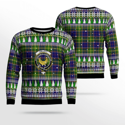 Clan Arnott Crest Tartan Christmas Ugly Sweater