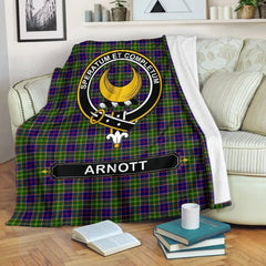 Clan Arnott Family Tartan Crest Blanket 3 Sizes EH17 Clan Arnott Tartan Today   
