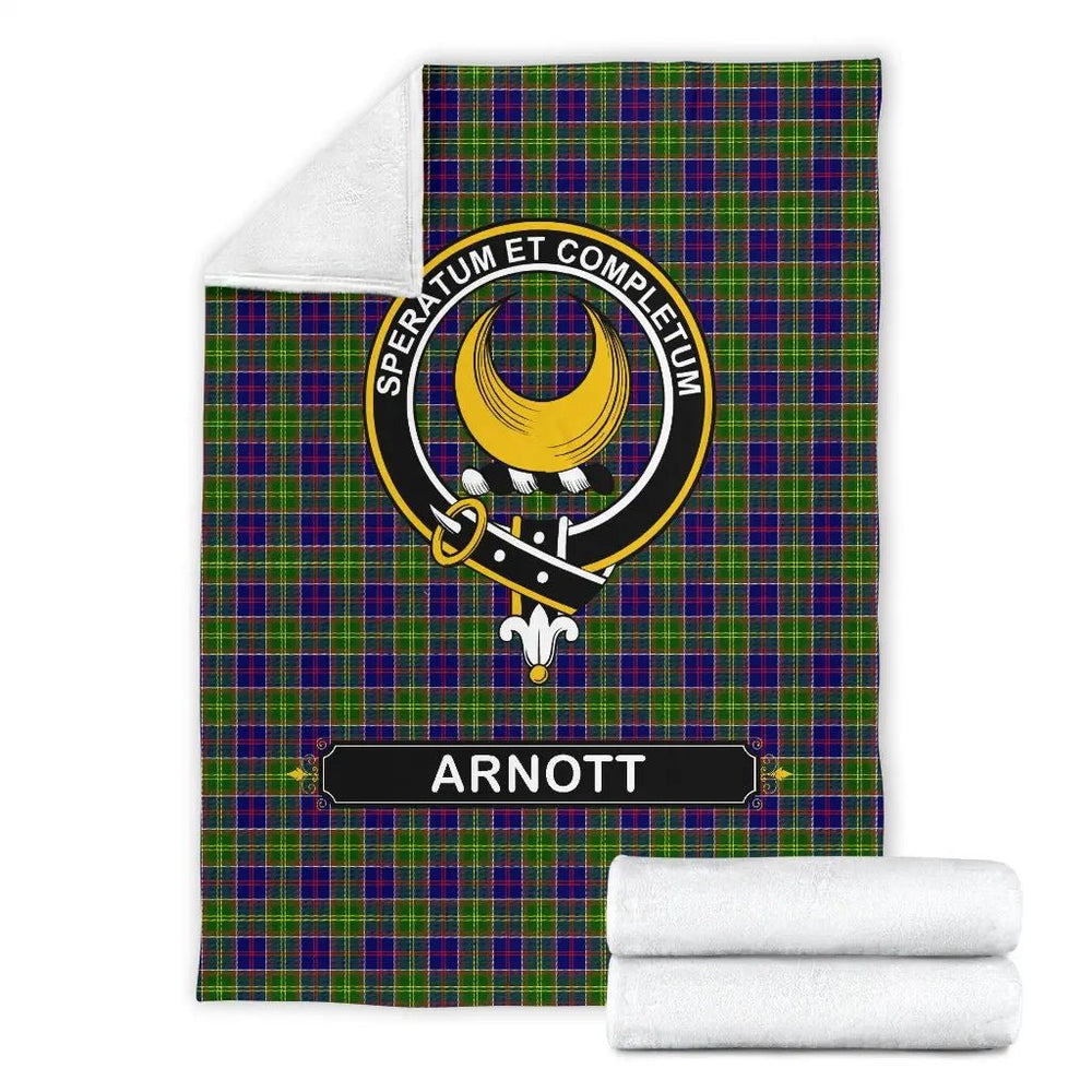 Clan Arnott Family Tartan Crest Blanket 3 Sizes EH17 Clan Arnott Tartan Today   