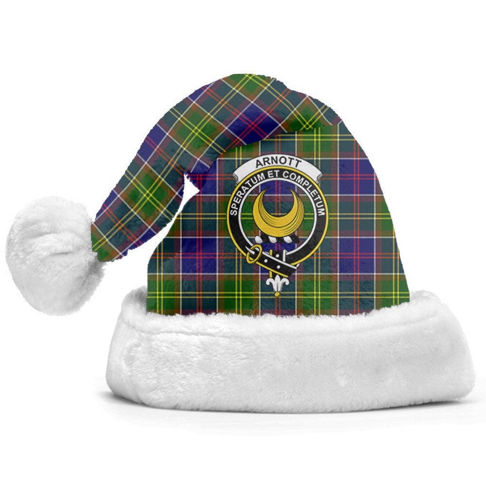 Clan Arnott Tartan Crest Christmas Santa Hat ET92 Arnott Tartan Tartan Santa Hat   