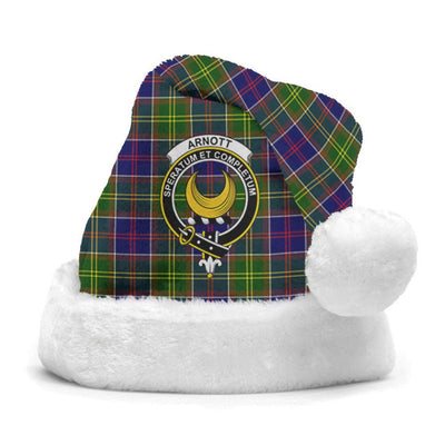 Clan Arnott Tartan Crest Christmas Santa Hat
