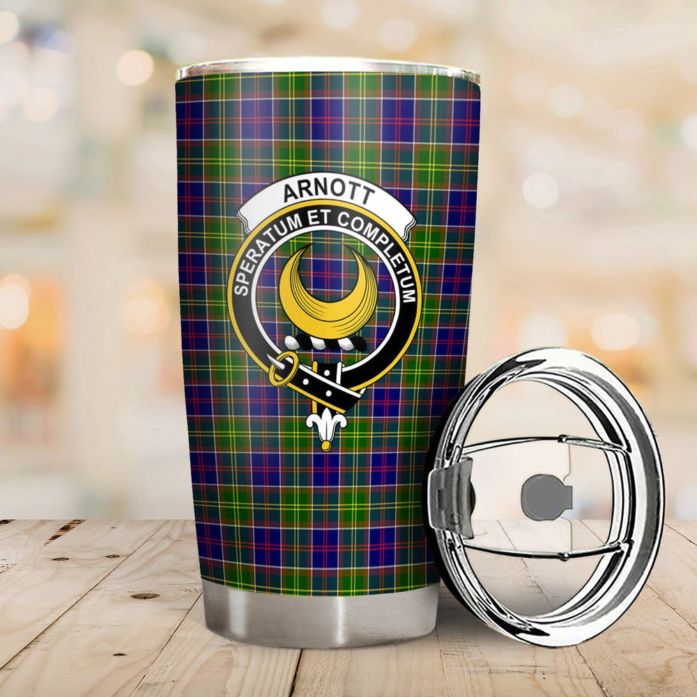 Clan Arnott Tartan Crest Tumbler JM73 Clan Arnott Tartan Today   