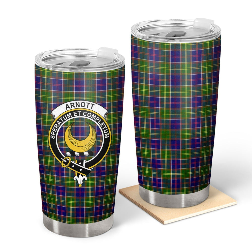 Clan Arnott Tartan Crest Tumbler JM73 Clan Arnott Tartan Today   