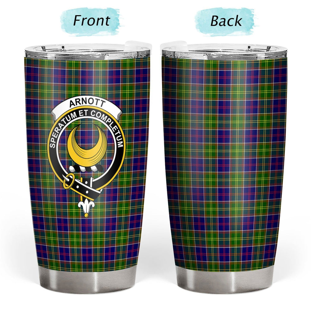 Clan Arnott Tartan Crest Tumbler JM73 Clan Arnott Tartan Today   