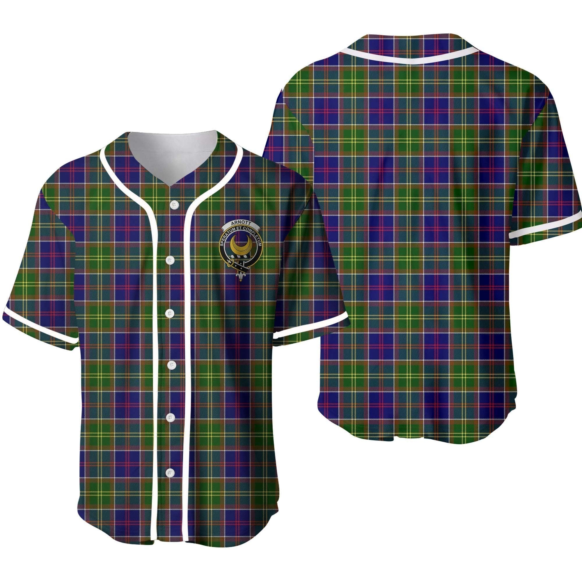 Clan Arnott Tartan Unisex Baseball Jersey HT97LO74 Clan Arnott Tartan Today   