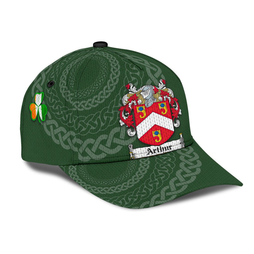 Clan Arthur Coat Of Arms Dublinarms - Irish Family Crest St Patrick's Day Classic CapPL10 Classic Cap - Arthur Coat Of Arms Dublinarms St Patrick's Day Classic Cap Irish Cap   