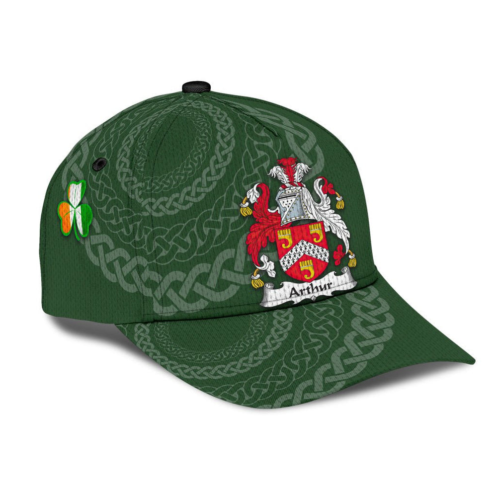 Clan Arthur Coat Of Arms - Irish Family Crest St Patrick's Day Classic CapAP53 Classic Cap - Arthur Coat Of Arms St Patrick's Day Classic Cap Irish Cap   