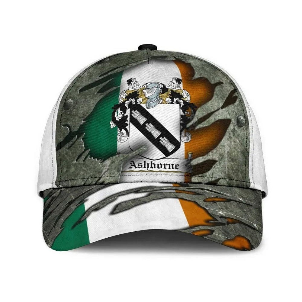 Clan Ashborne Coat Of Arms - Irish Family Crest Classic Cap JC30 Ashborne Coat Of Arms Irish Cap   
