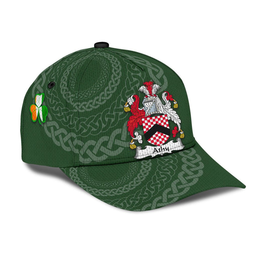 Clan Athy Coat Of Arms - Irish Family Crest St Patrick's Day Classic CapAV50 Classic Cap - Athy Coat Of Arms St Patrick's Day Classic Cap Irish Cap   