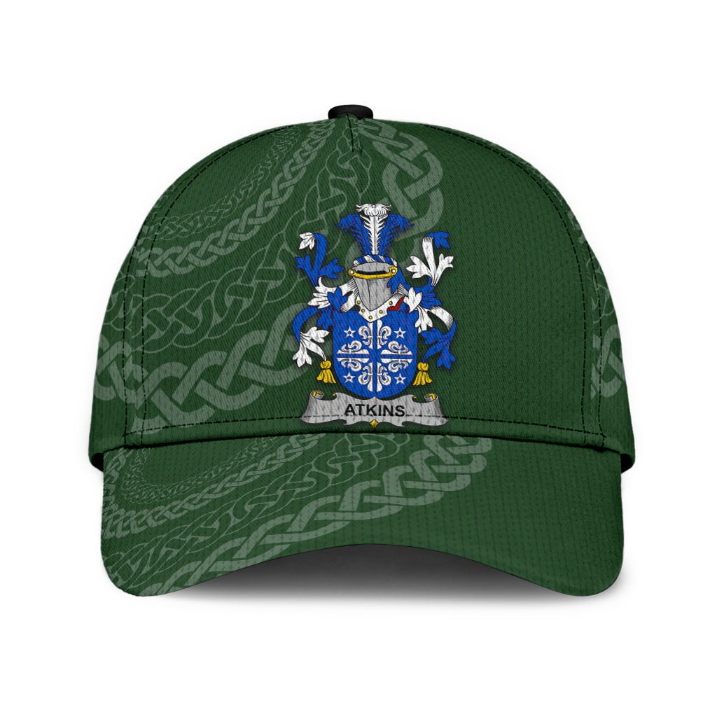 Clan Atkins Coat Of Arms - Irish Family Crest St Patrick's Day Classic CapPX98 Classic Cap - Atkins Coat Of Arms St Patrick's Day Classic Cap Irish Cap   