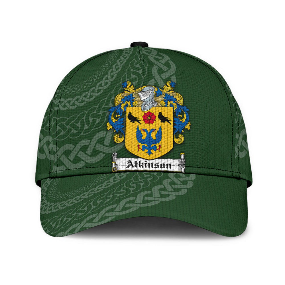 Clan Atkinson Coat Of Arms - Irish Family Crest St Patrick's Day Classic CapXD36 Classic Cap - Atkinson Coat Of Arms St Patrick's Day Classic Cap Irish Cap   
