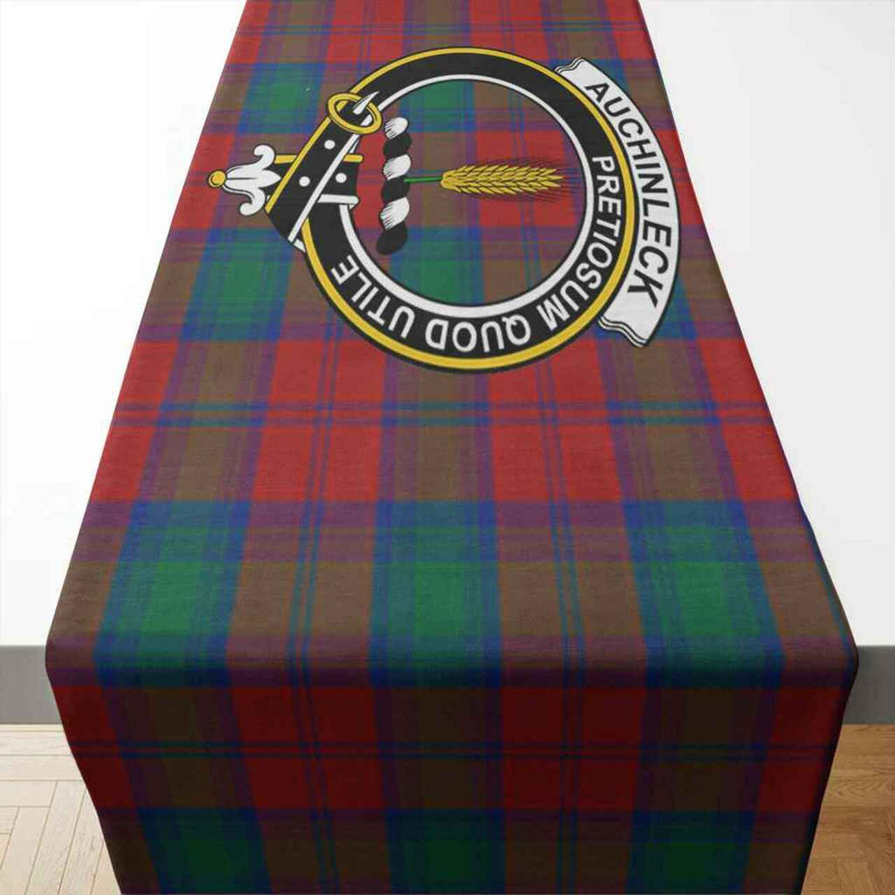 Clan Auchinleck Tartan Crest Table Runner Cotton FM64 Auchinleck Tartan Tartan Table Runner   