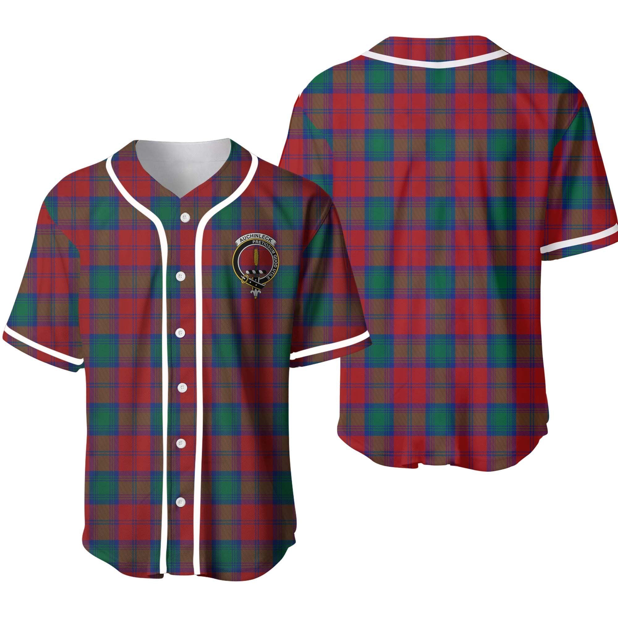 Clan Auchinleck Tartan Unisex Baseball Jersey WZ61VN85 Clan Auchinleck Tartan Today   