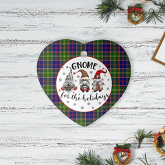 Clan Ayrshire District Tartan Gnome Heart Ceramic Ornament RH76 Ayrshire District Tartan Gnome Tartan Christmas   