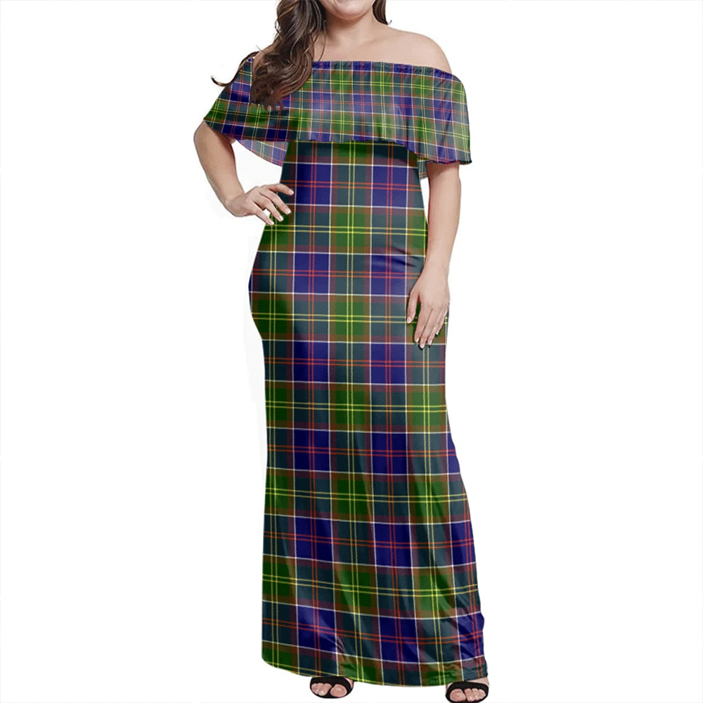 Clan Ayrshire District Tartan Hawaii Dress TQ98 Clan Ayrshire Tartan Hawaii Dress   
