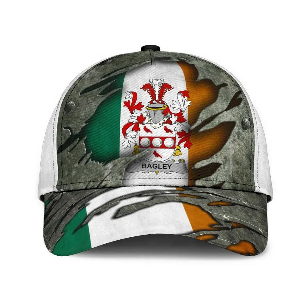 Clan Bagley Coat Of Arms - Irish Family Crest Classic Cap FH33 Bagley Coat Of Arms Irish Cap   