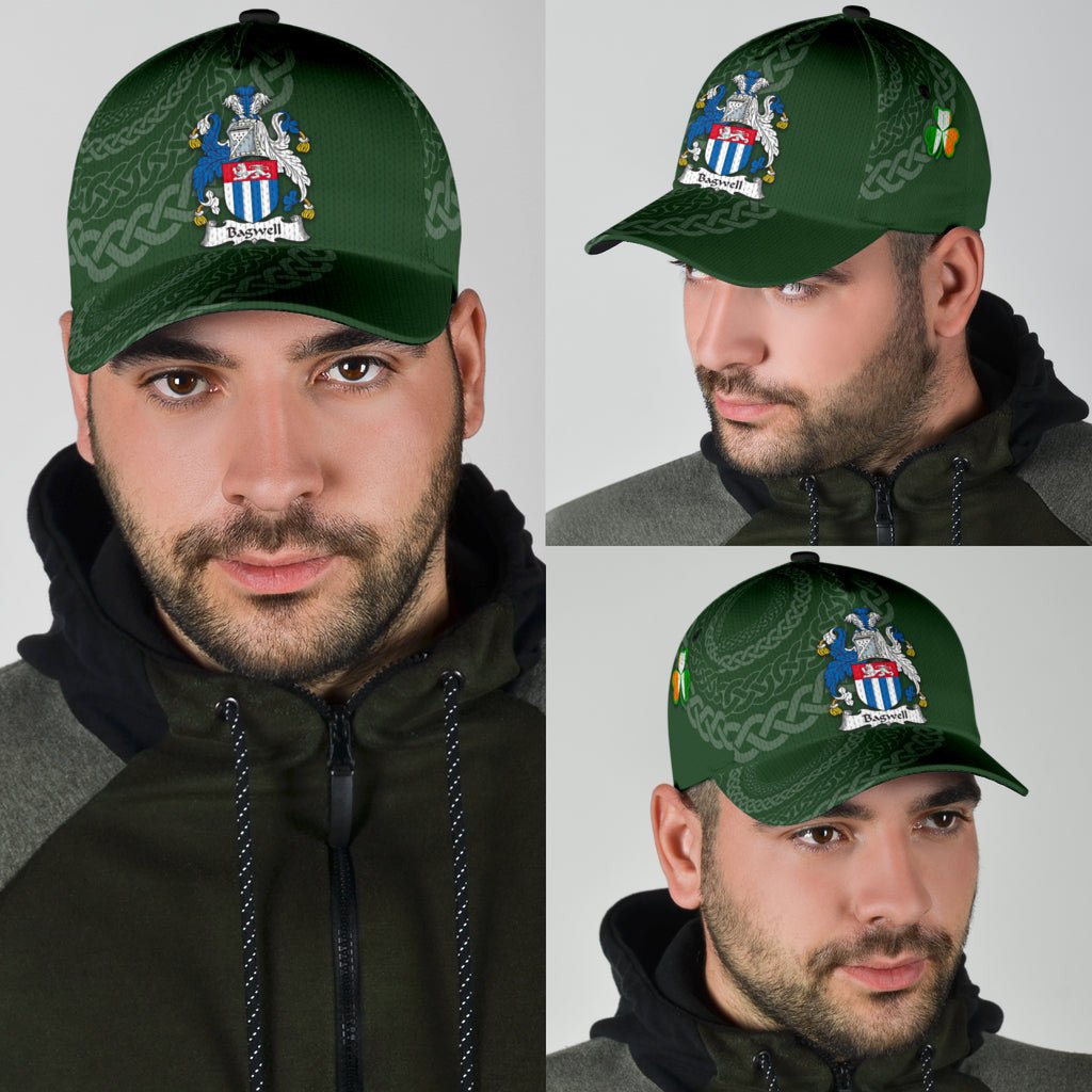 Clan Bagwell Coat Of Arms - Irish Family Crest St Patrick's Day Classic CapGJ89 Classic Cap - Bagwell Coat Of Arms St Patrick's Day Classic Cap Irish Cap   