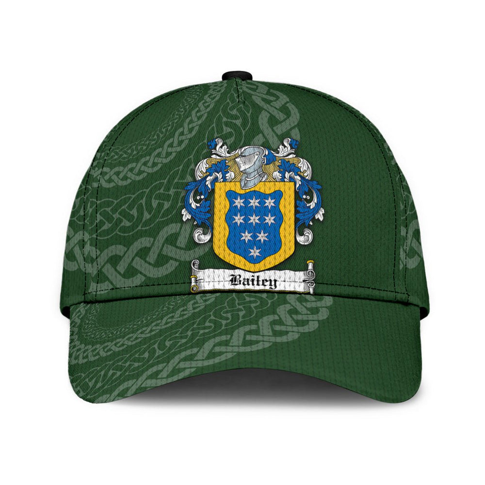 Clan Bailey Coat Of Arms - Irish Family Crest St Patrick's Day Classic CapUG16 Classic Cap - Bailey Coat Of Arms St Patrick's Day Classic Cap Irish Cap   