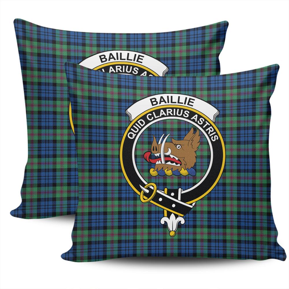 Clan Baillie Ancient Tartan Crest Pillow Cover EA80 Clan Baillie Tartan Today   