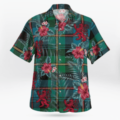 Clan Baillie Ancient Tartan Scottish Lion Hawaiian Shirt GV77 Baillie Ancient Tartan Tartan Hawaii Shirt   