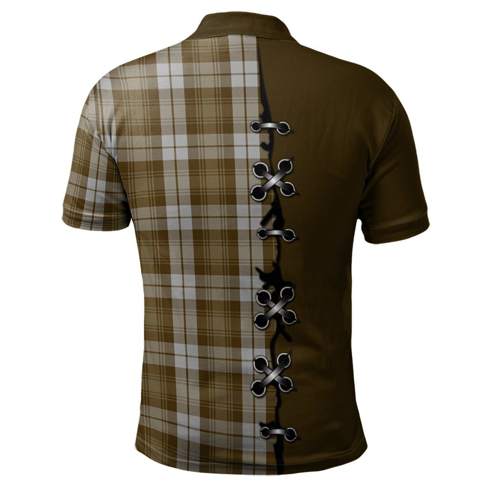 Clan Baillie Dress Tartan Polo Shirt - Lion Rampant And Celtic Thistle Style AT32 Baillie Dress Tartan Tartan Polo   