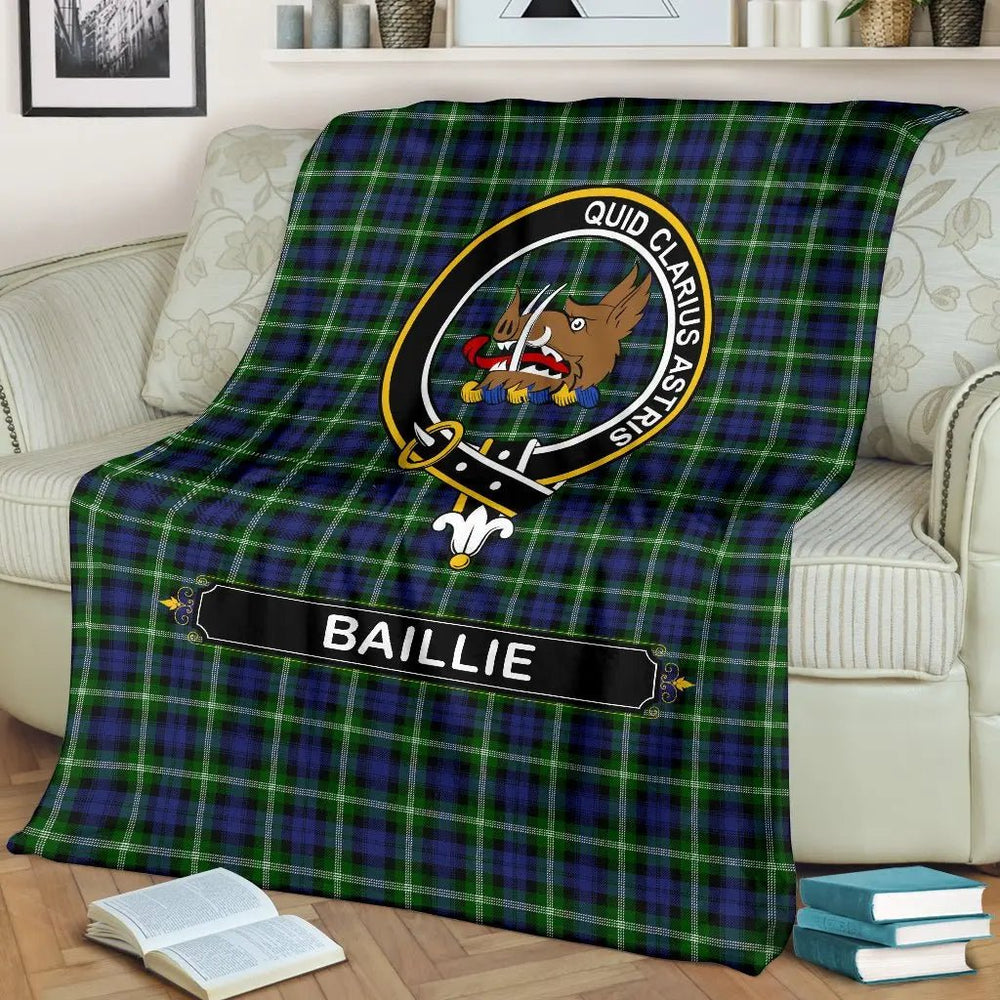 Clan Baillie Family Tartan Crest Blanket 3 Sizes VM57 Clan Baillie Tartan Today   