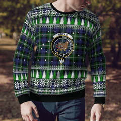 Clan Baillie Modern Crest Tartan Christmas Ugly Sweater RO36 Baillie Modern Crest Tartan Tartan Ugly Sweater   