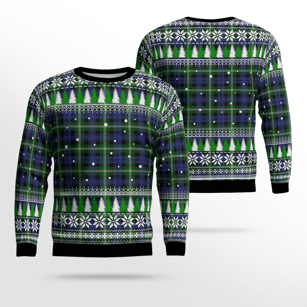 Clan Baillie Modern Tartan Christmas Ugly Sweater XM39 Baillie Modern Tartan Tartan Ugly Sweater   